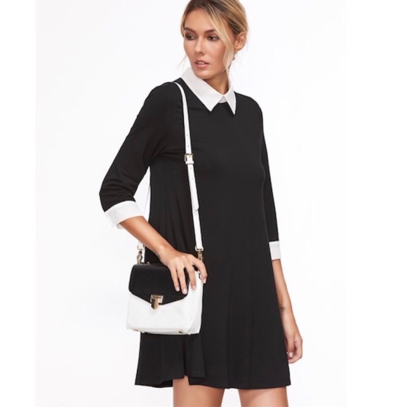 Collared Black Dress - Picture 2 of 6